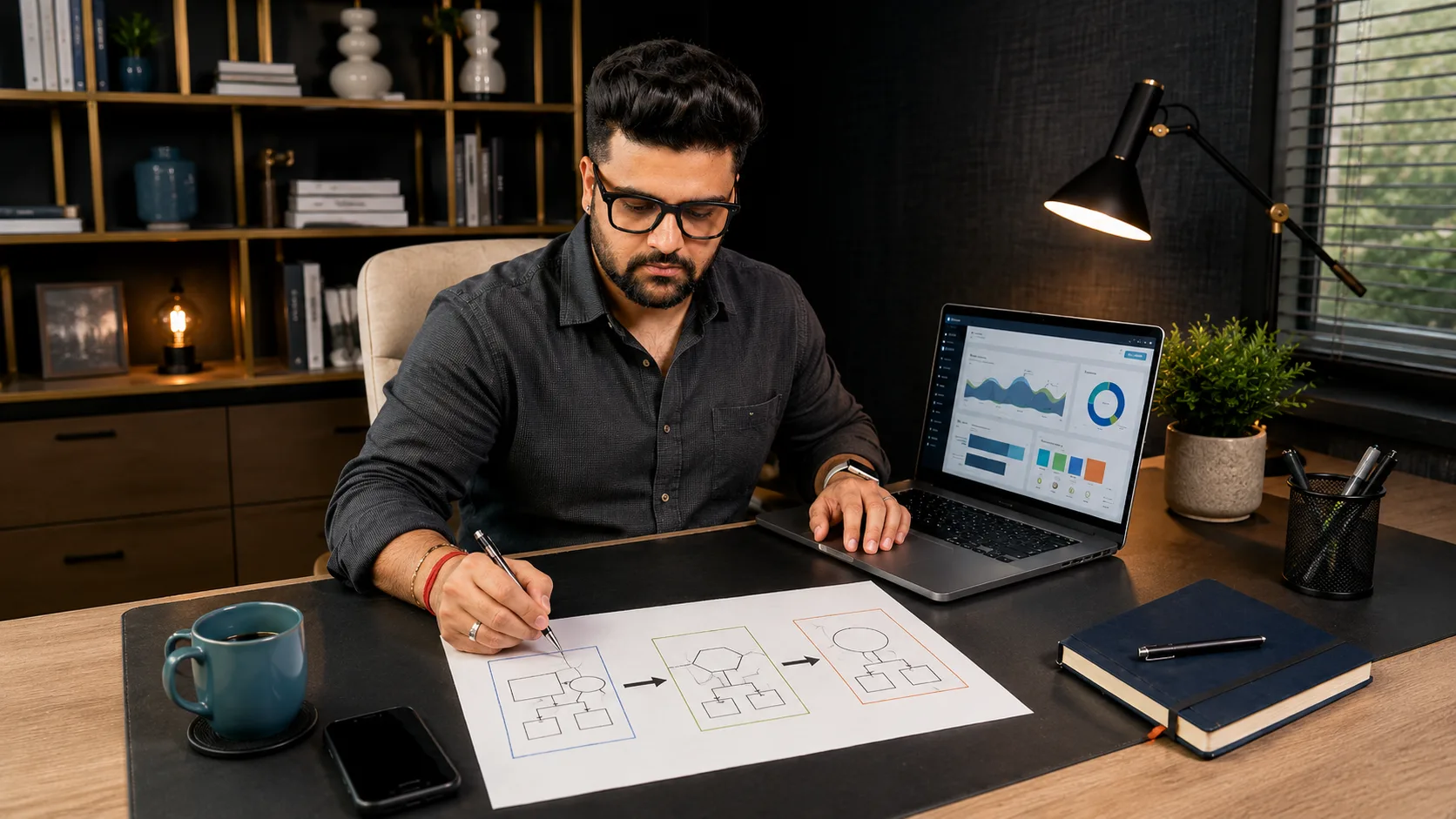An AI consultant preparing a practical three-stage client workflow
