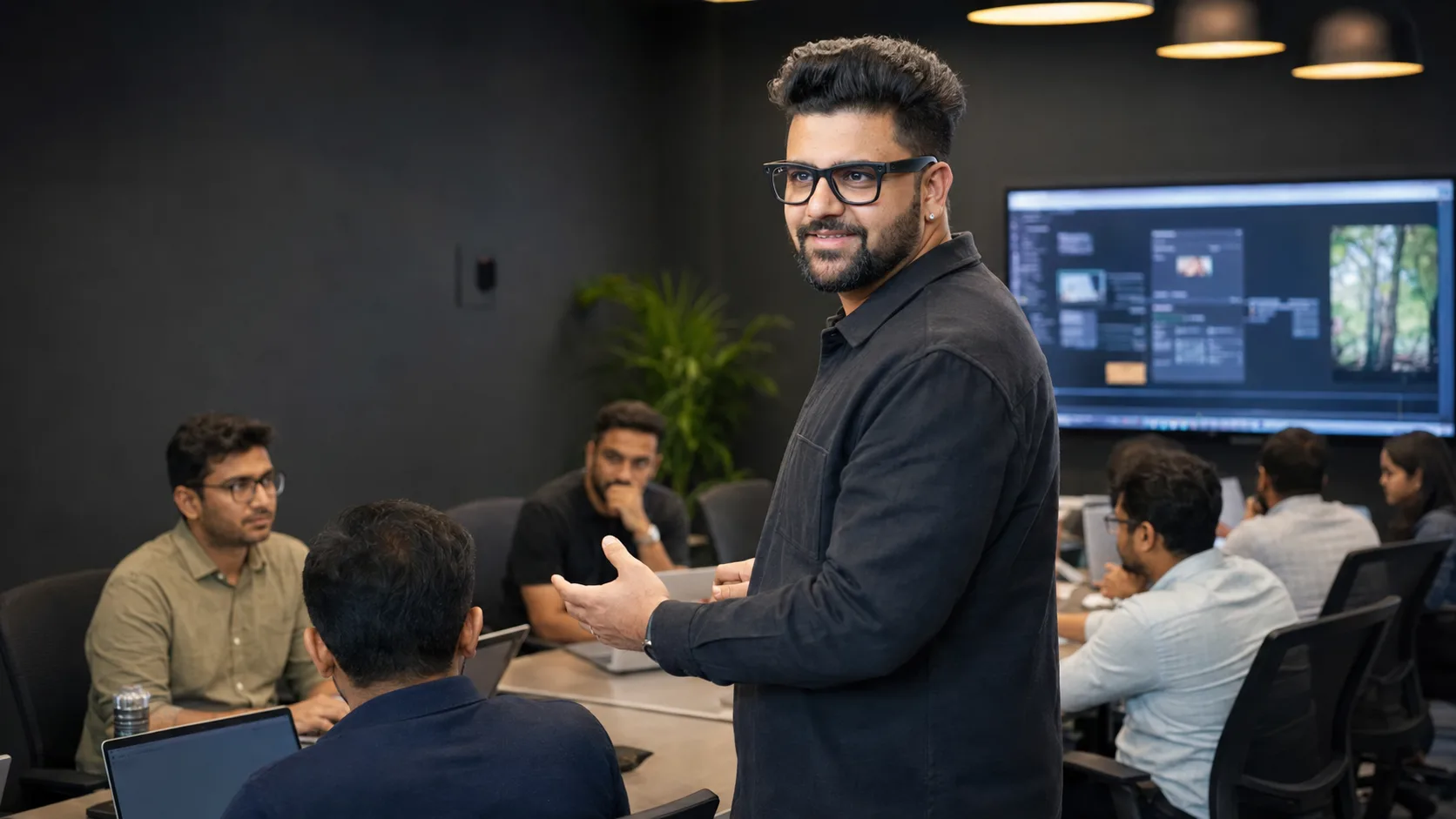 Sahil Khanna leading an AI Builder working session