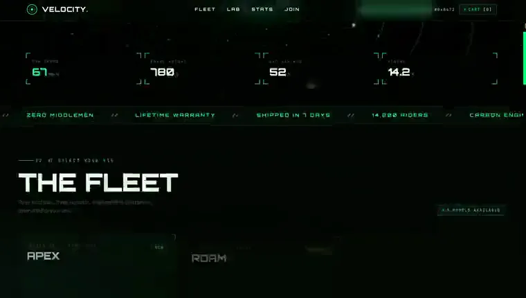 A conversion landing page built during the program
